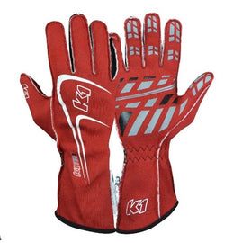 K1 RACEGEAR 23-TR1-R-L Glove Track1 Red Large SFI 5