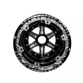 KEIZER ALUMINUM WHEELS, INC. 15175SPFBLB Wheel Splined 15x17 Blk Outer Beadlock 4in BS