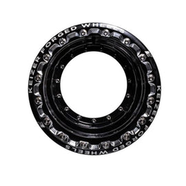 KEIZER ALUMINUM WHEELS, INC. 158FBLB Keizer Aluminum Wheels 158FBLB Outer Wheel Half for 15x8 Beadlock Aluminum Wheel - Black Powder Coat Finish