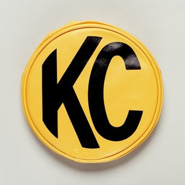 KC HILITES 5101 Vinyl Cover 6in Round Yellow w/Black Pair