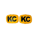 KC HILITES 5601 Vinyl Cover 5in x 7in Yellow w/Black Pair