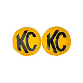 KC HILITES 5801 Vinyl Cover 8in Round Yellow w/Black Pair
