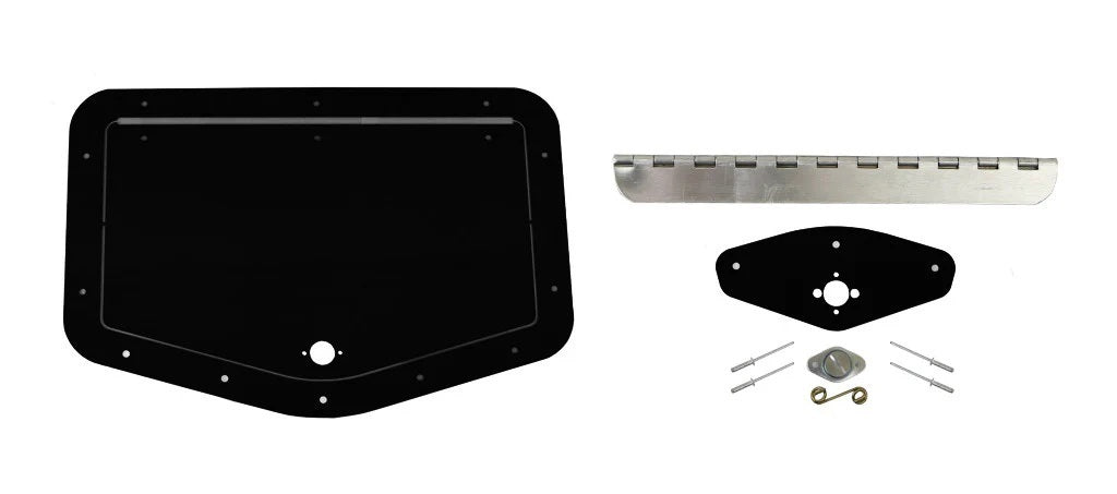 KEVKO OIL PANS & COMPONENTS K8020-BK KEVKO Oil Pans & Components K8020-BK 6x12 Inch Aluminum Access Door with Black Powder Coat Finish