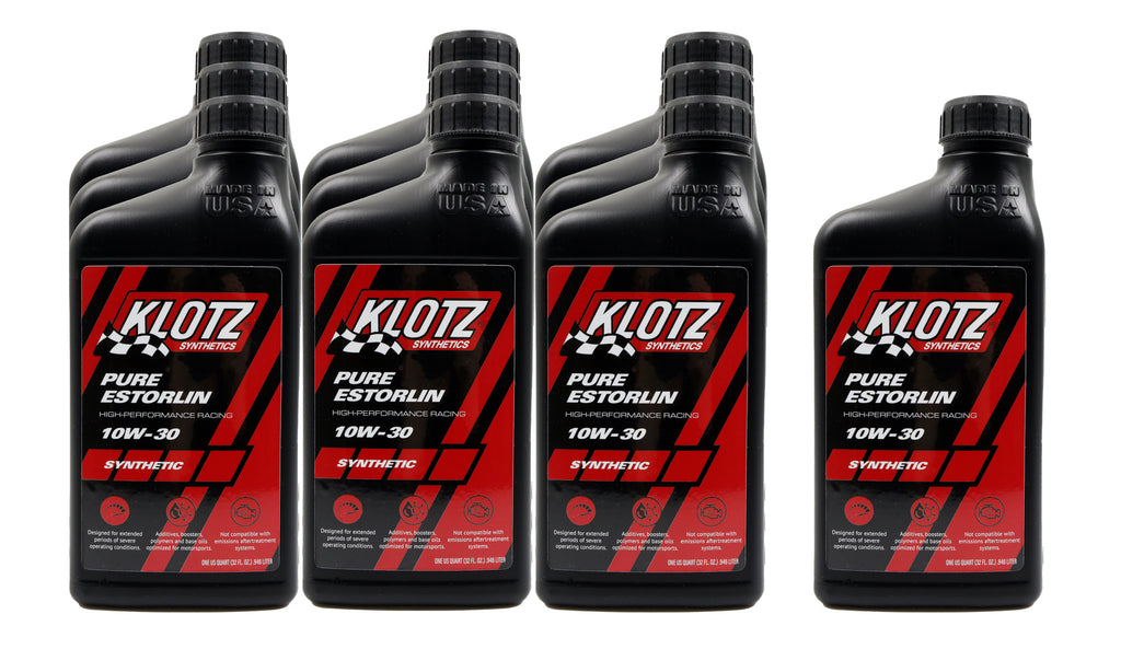 KLOTZ SYNTHETIC LUBRICANTS KE-930-10 Pure Estorlin Synthetic Oil 10w30 Case 10x1 QT