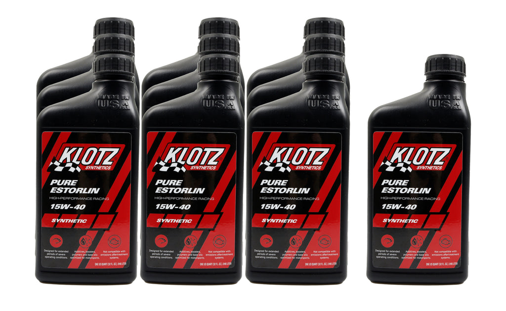 KLOTZ SYNTHETIC LUBRICANTS KE-954-10 Pure Estorlin Synthetic Oil 15w40 Case 10x1 Qt