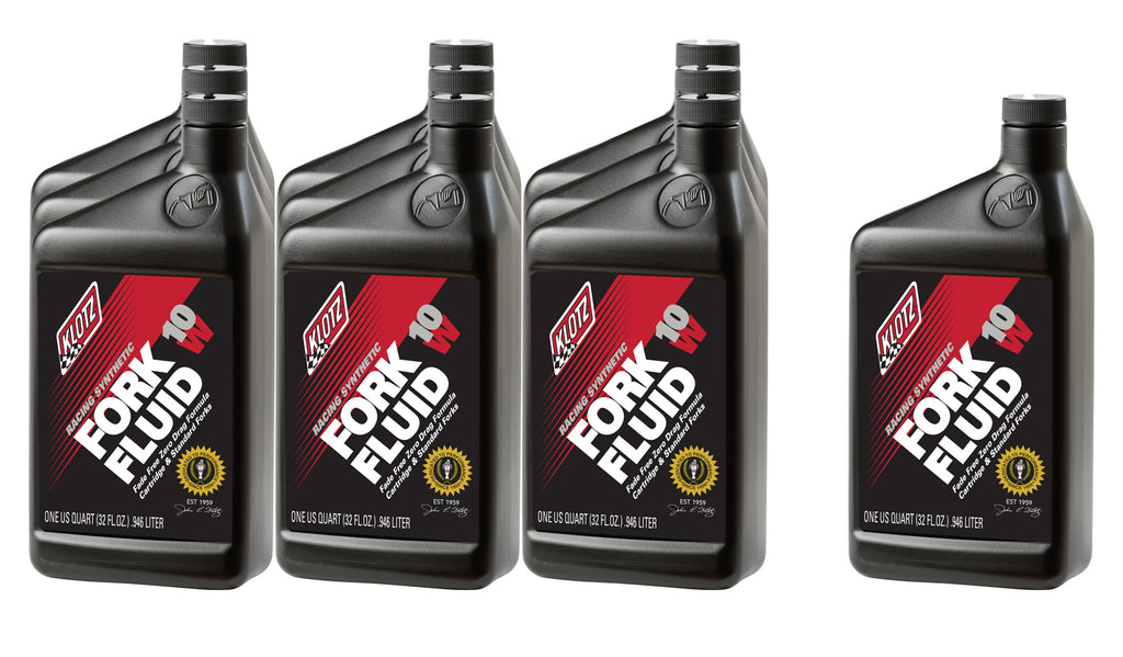 KLOTZ SYNTHETIC LUBRICANTS KL-510-10 10W Racing Synthetic Shock Oil Case 10x1Qt