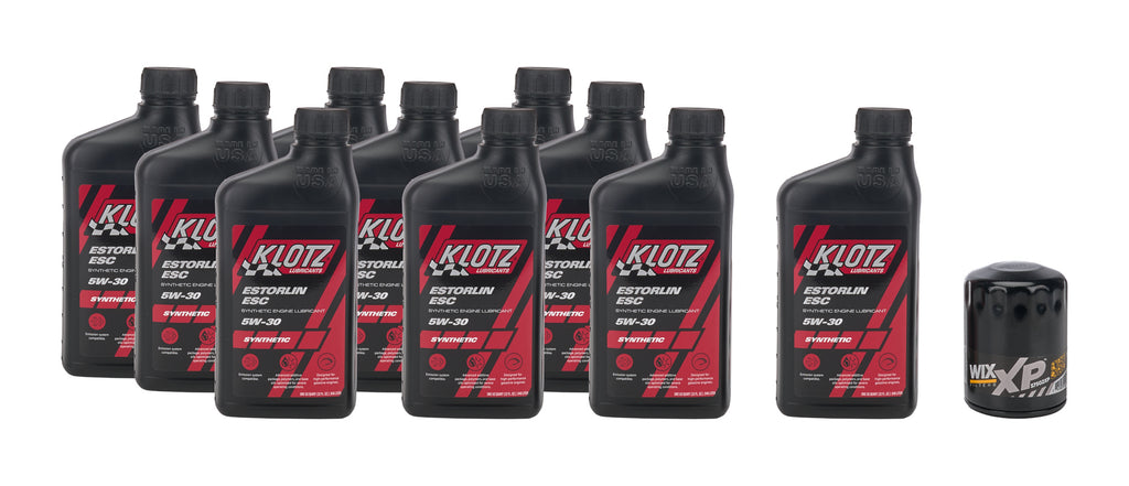 KLOTZ SYNTHETIC LUBRICANTS KT-409 KLOTZ Synthetic Lubricants Estorlin ESC 5W30 Oil Change Kit for Ford Mustang 2018-2022