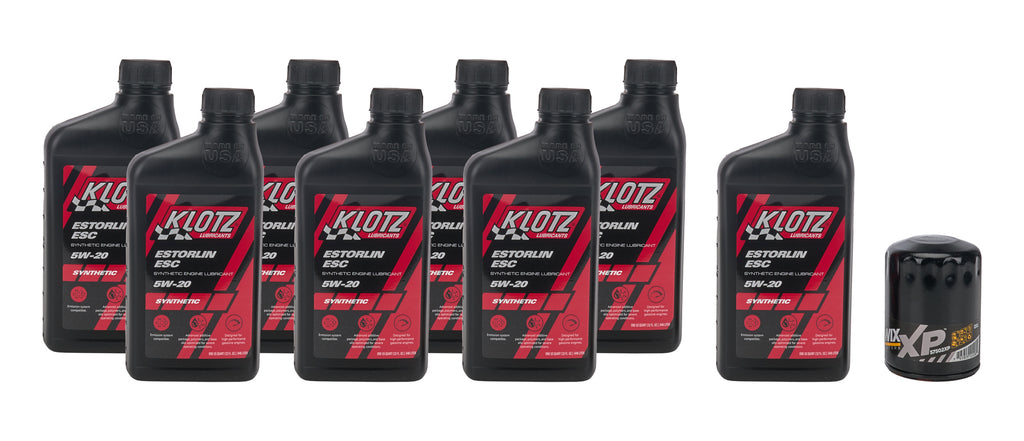 KLOTZ SYNTHETIC LUBRICANTS KT-410 Klotz Synthetic Lubricants KLOTZ-410 Estorlin ESC 5W20 Synthetic Motor Oil Change Kit for Ford Mustang 2011-2015