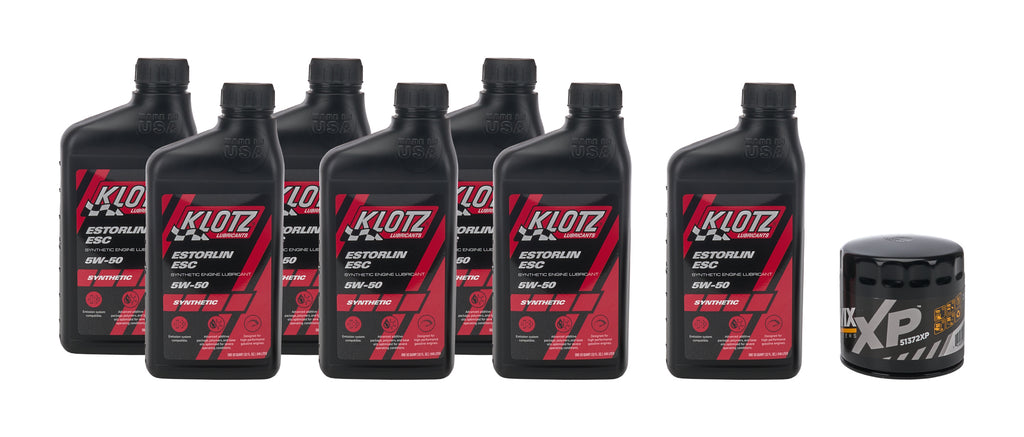KLOTZ SYNTHETIC LUBRICANTS KT-411 Klotz Synthetic Lubricants Estorlin ESC 5W50 Synthetic Motor Oil Kit for Ford Mustang GT500 (2007-2012)