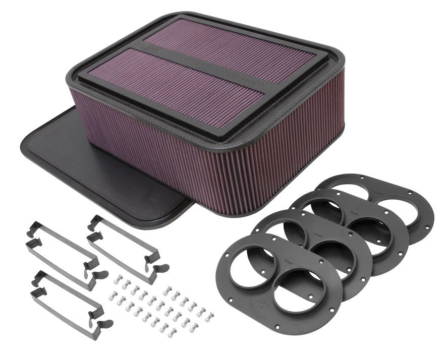 K AND N ENGINEERING 100-8559 Gen-2 Carbon Air Box For Sprint Car 6.5in Filter