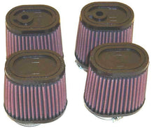 Load image into Gallery viewer, K AND N ENGINEERING RU-2989 K&amp;N Engineering RU-2989 Clamp-On Conical Air Filter - Reusable Cotton Element, Set of 4