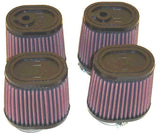 K AND N ENGINEERING RU-2989 K&N Engineering RU-2989 Clamp-On Conical Air Filter - Reusable Cotton Element, Set of 4