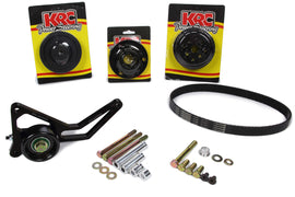 KRC POWER STEERING 37451000 Pro Series Serpentine Pulley Kit 1:1 w/Idler