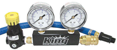 KING RACING PRODUCTS 1915 Leak Down Tester Dual Gauge