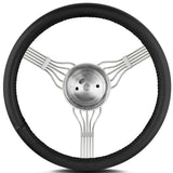 LECARRA STEERING WHEELS 55301 Steering Wheel Newstalgi c Banjo Pol. w/Blk Wrap