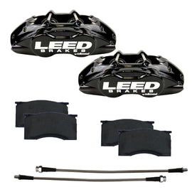 LEED BRAKES BCC0005 64-67 Mustang Brake Caliper/Pad Kit Black