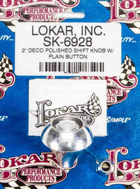 LOKAR SK-6928 2in Shift Knob Deco Polished w/Button