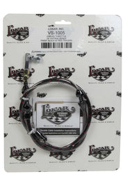 LOKAR VS-1005 VS Throttle Cable Black Black Wrap w/ Red Tracer