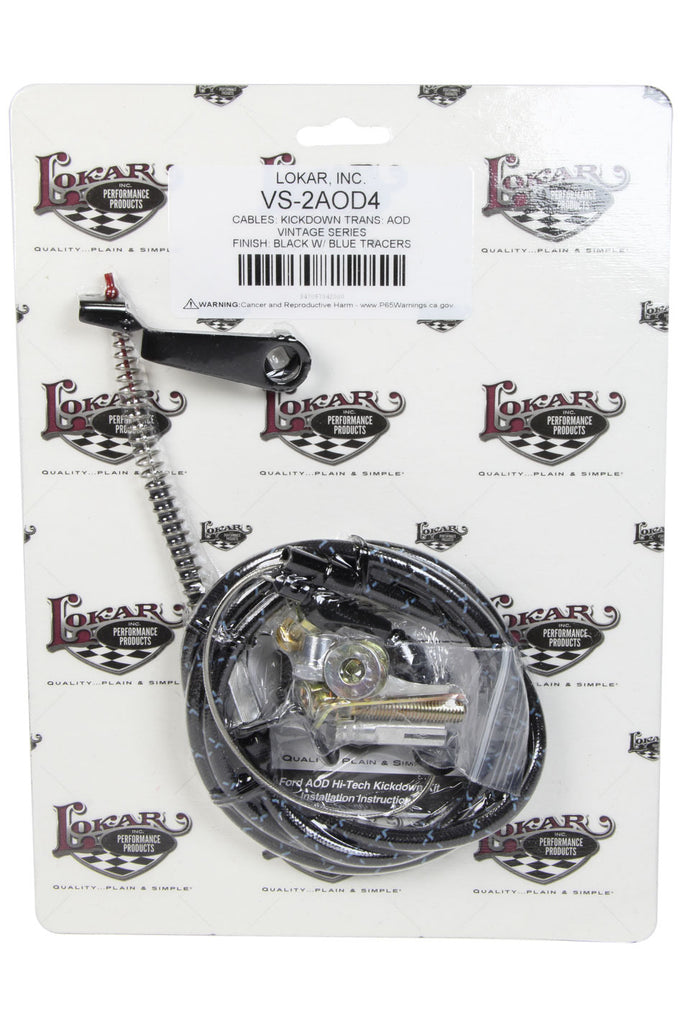 LOKAR VS-2AOD4 Vintage Series Ford Aod Kickdown Cable Black