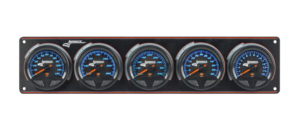 LONGACRE 52-44570 Waterproof SMI 5 Gauge Panel OP/WT/OT/WP/FP