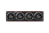 LONGACRE 52-44666 Waterproof LED 4 Gauge Panel OP/WT/OT/FP