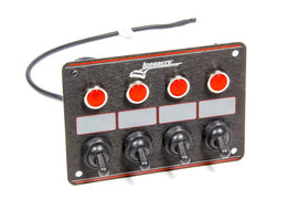 LONGACRE 52-44865 Accessory Panel Black 4 Switch w/Pilot Light