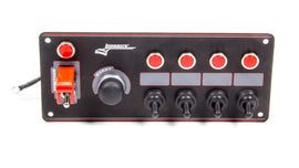LONGACRE 52-44869 Ignition Panel Black w/ 4 Acc. and Pilot Light