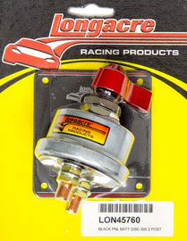 LONGACRE 52-45760 Battery Disconnect Panel Black 2 Post