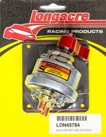 LONGACRE 52-45784 Battery Disconnect Panel Black 4 Post