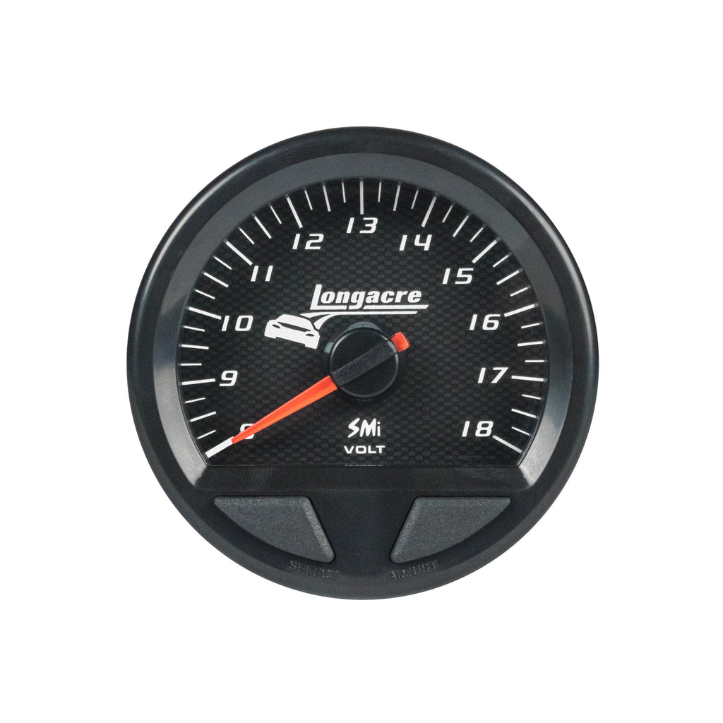 LONGACRE 52-46746 Waterproof SMI Volt Gauge 8-18v