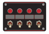 LONGACRE 52-48865 Accessory Panel Black Switch w/Pilot Light