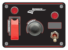 LONGACRE 52-48866 Ignition Panel Black w/ 1 Acc and Pilot Light