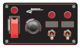 LONGACRE 52-48867 Ignition Panel Black w/2 Acc. and Pilot Light