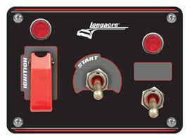 LONGACRE 52-48966 Ignition Panel Black w/ 1 Acc and Pilot Light