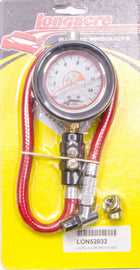 LONGACRE 52-52032 Tire Gauge 0-15PSI 2.5in GID Dual Bleed