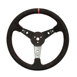 LONGACRE 52-56797 Steering Wheel 15in Dished Suede Blk Spokes