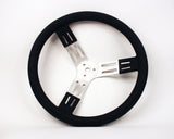 LONGACRE 52-56801 15in Steering Wheel Blk Alum Smooth Grip