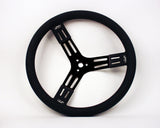 LONGACRE 52-56841 15in. Steering Wheel Black Steel Smooth Grip
