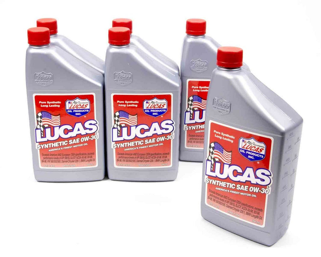LUCAS OIL 10179-6 Synthetic 0w30 Oil 6x1 Qt