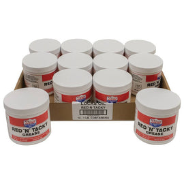 LUCAS OIL 10574-12 Red N Tacky Grease Case 12 x 1lb Tubs