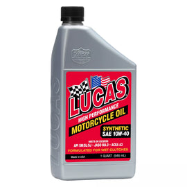 LUCAS OIL 10793 Motorcycle Oil 10w40 Synthetic 1 Quart
