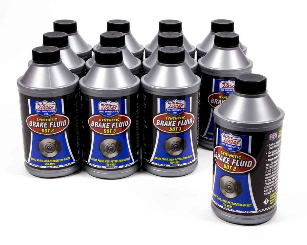 LUCAS OIL 10825-12 Brake Fluid Dot 3 Case 12x12oz