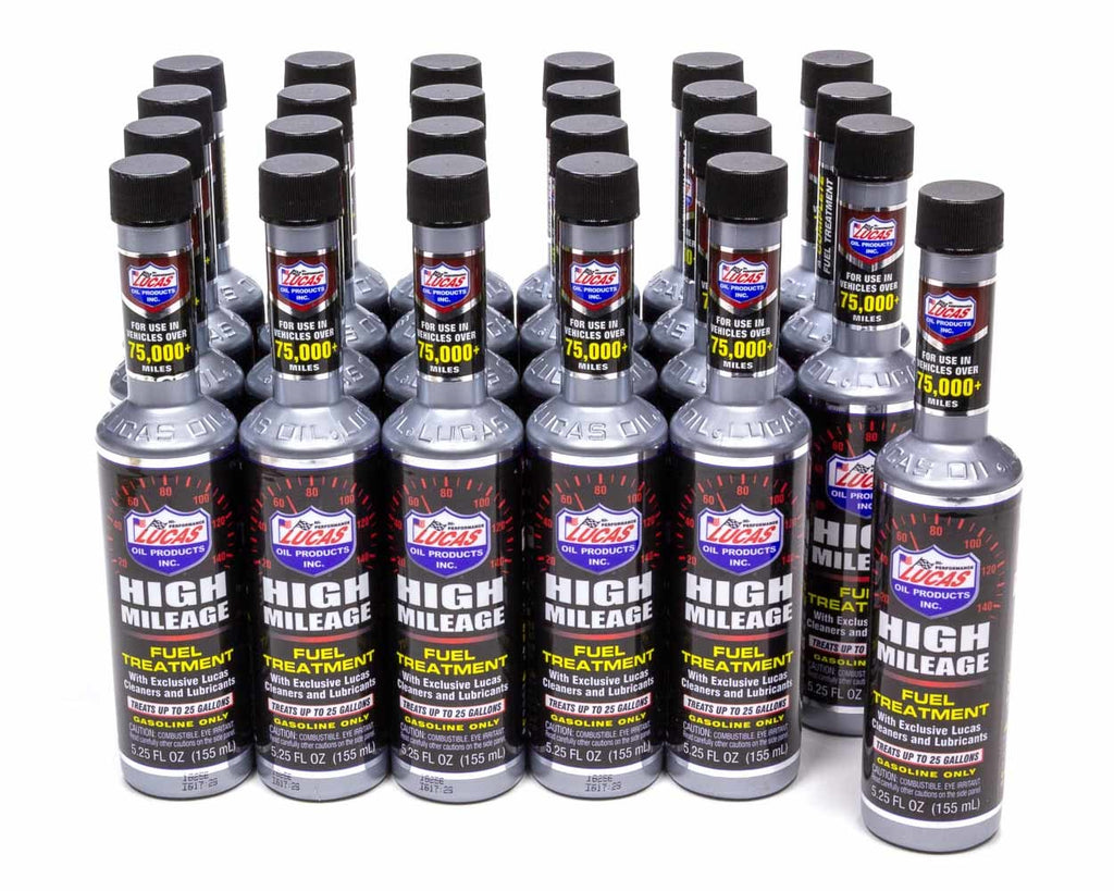 LUCAS OIL 10977-24 High Mileage Fuel Treat ment Case 24 x 5.25 Oz.