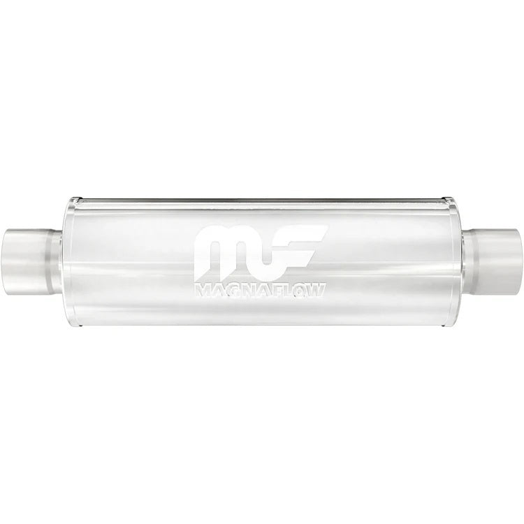 MAGNAFLOW PERF EXHAUST 10416 MagnaFlow Performance Exhaust 10416 Stainless Steel Bullet Muffler with 2.5-Inch Center Inlet and Outlet