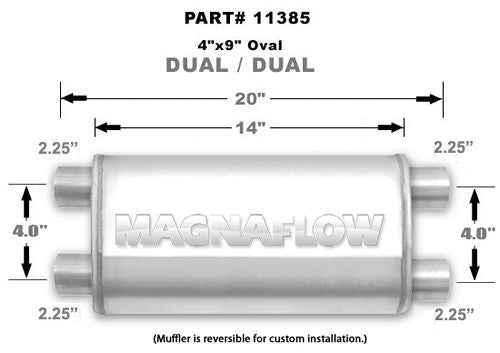 MAGNAFLOW PERF EXHAUST 11385 MagnaFlow Performance Universal Muffler 11385