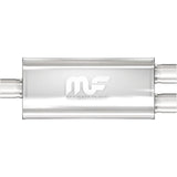 MAGNAFLOW PERF EXHAUST 12158 MagnaFlow Performance Exhaust 12158 Stainless Universal Muffler with 2.5-Inch Center Inlet and Dual Outlets