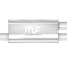 Load image into Gallery viewer, MAGNAFLOW PERF EXHAUST 12266 Stainless Muffler 2.5in Inlet Offset/Dual 2.25in