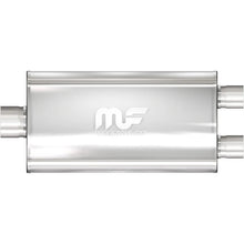 Load image into Gallery viewer, MAGNAFLOW PERF EXHAUST 12588 MagnaFlow Performance Exhaust Stainless Muffler with 3-Inch Center Inlet and Dual 2.5-Inch Outlets, Part Number 12588