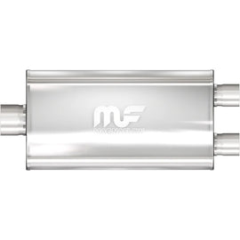 MAGNAFLOW PERF EXHAUST 12588 MagnaFlow Performance Exhaust Stainless Muffler with 3-Inch Center Inlet and Dual 2.5-Inch Outlets, Part Number 12588