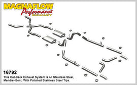 MAGNAFLOW PERF EXHAUST 16792 55-57 Chevy Bel Air Crossmember Back Exhaust